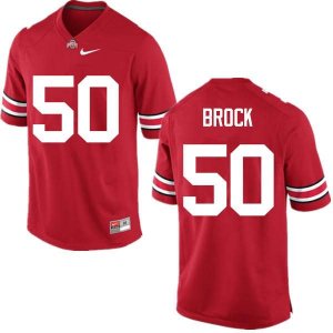 Men's Ohio State Buckeyes #50 Nathan Brock Red Nike NCAA College Football Jersey Classic MAO7544DK